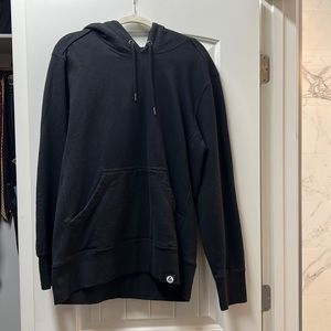 American Giant black pull over with hood